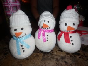 Sock Snowmen Instructions