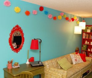 Tissue Paper Pom Pom Garland