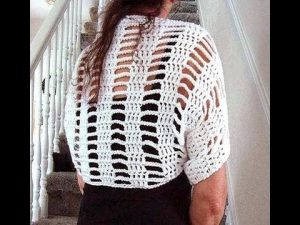 White Crochet Shrug