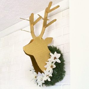 3D Cardboard Deer Head Mount