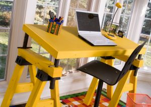 Adjustable Sawhorse Desk