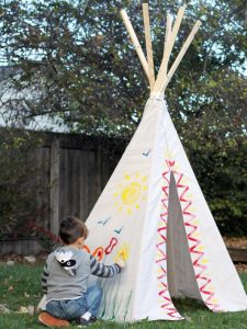 Backyard DIY Teepee