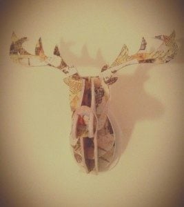 Cardboard Deer Head Taxidermy