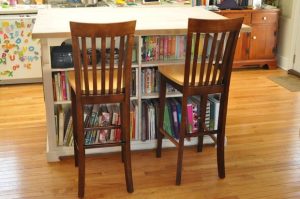 DIY Bookcase Kitchen Island