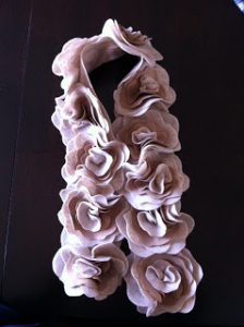 Felt Flower Scarf