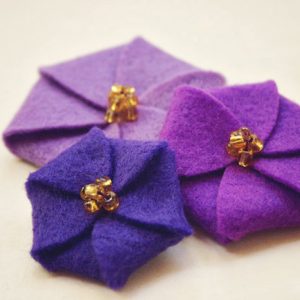 Felt Pinwheel Flowers