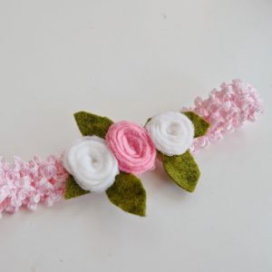 Felt Roses Flower Headband