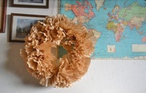 How to Make Coffee Filter Wreath