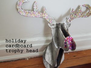 Large Cardboard Deer Head