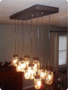 Mason Jar Chandelier