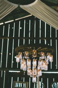 Mason Jar Chandelier Wedding