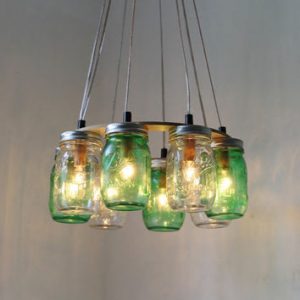 Mason Jar Christmas Chandelier