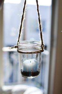 Mason Jar Lantern with Twine