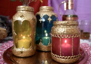 Painted Mason Jar Lanterns