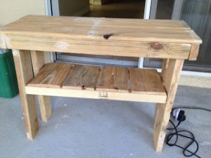 Pallet Entryway Bench With Shoe Rack for Storage