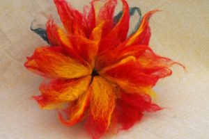 Wet Felted Flower