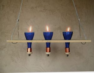 Wine Bottle Candelabra Idea