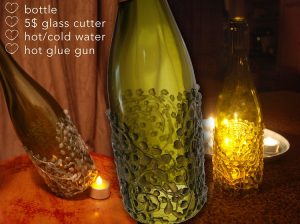 Wine Bottle Hurricane Candle Holders