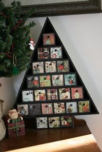 Wooden Christmas Tree Advent Calendar