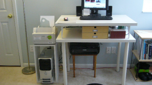 DIY Standing Desk on Top of Desk