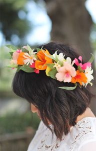 Crepe Paper Flower Headpiece