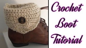 Crochet Boot Cuff with Button