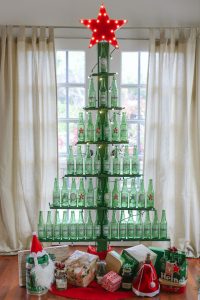 DIY Wine Bottle Christmas Tree