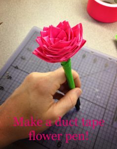 Duct Tape Rose Pen Instructions