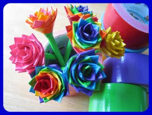 Duct Tape Rose Pencil Toppers