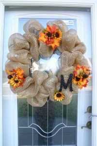 How to Make a Fall Deco Mesh Wreath