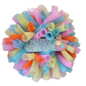 How to Make a Mesh Wreath with 3 Colors