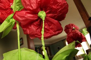 Large Crepe Paper Flowers