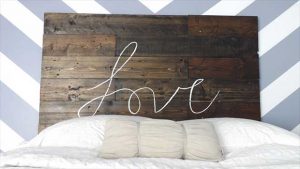 Pallet Headboard Love