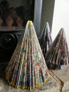 Book Page Christmas Tree