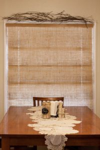 Burlap Roman Shade