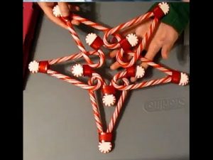 Candy Cane Star Wreath