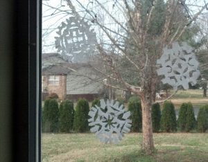 Coffee Filter Paper Snowflakes