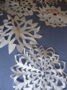 Coffee Filter Snowflakes