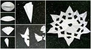 Coffee Filter Snowflake Pattern