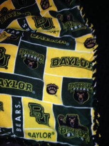 College Fleece Tie Blanket