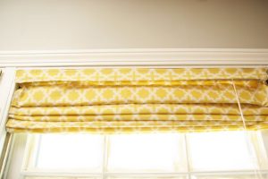 DIY Roman Shades Mini Blinds