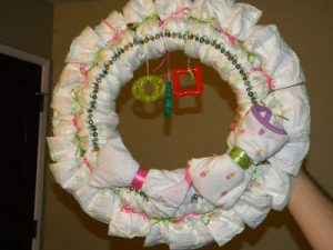Diaper Wreath For Boy