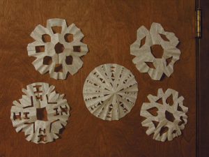 Easy Coffee Filter Snowflakes