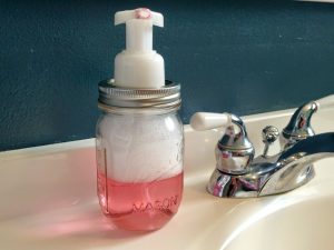 Homemade Mason Jar Soap Dispenser