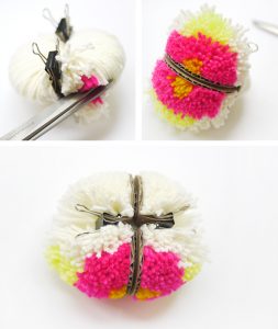 Homemade Yarn Pom Poms with Pom Pom Maker