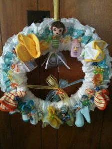 How to Make Baby Door Diaper Wreath