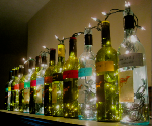Lighted Wine Bottle Lamp