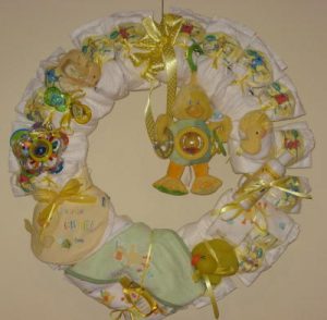 Rolled Diaper Wreath Tutorial