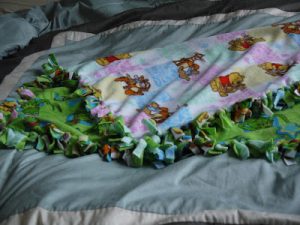 Single Layer Fleece Tie Blanket