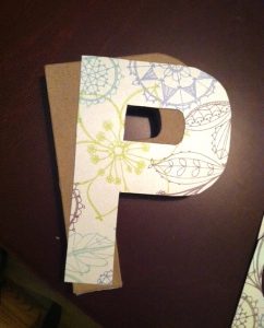 White Cardboard Letter Cutouts